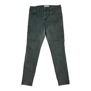 Levi's 720 High Rise Super Skinny Black Jeans 33 Womens Comfy Casual Cute